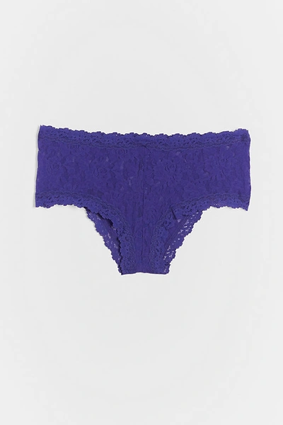 Shop Hanky Panky Signature Lace Hipster Briefs In Blue