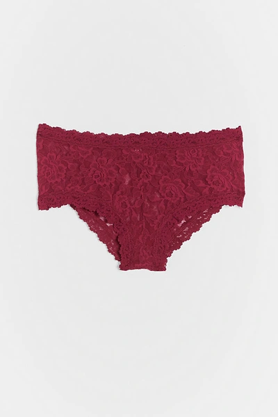 Shop Hanky Panky Signature Lace Hipster Briefs In Purple