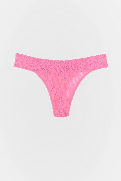 Shop Hanky Panky Signature Lace Thong In Pink
