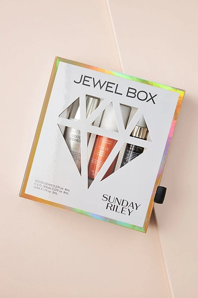 Shop Sunday Riley Jewel Box Gift Set In Silver