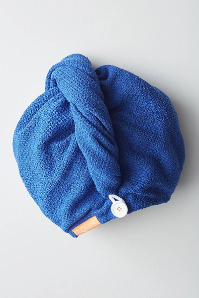Shop Aquis Lisse Luxe Hair Towel In Blue