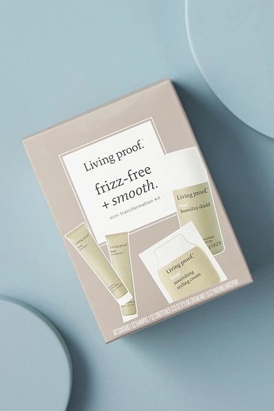 Shop Living Proof Frizz-free + Smooth Mini Transformation Kit In Grey