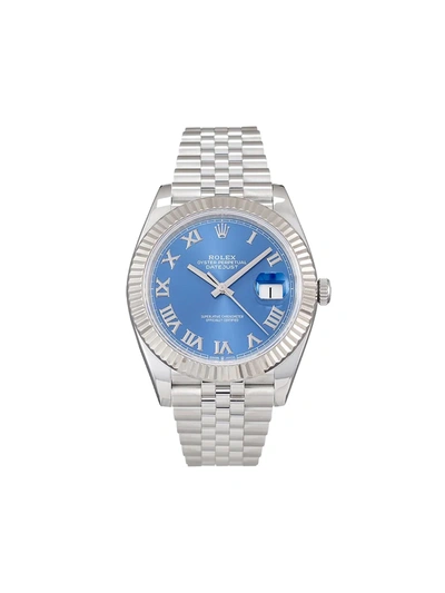 Shop Rolex 2020 Unworn Datejust 41mm In Blue