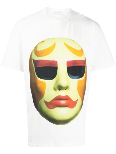 Shop Ih Nom Uh Nit Mask Graphic Print T-shirt In Blue