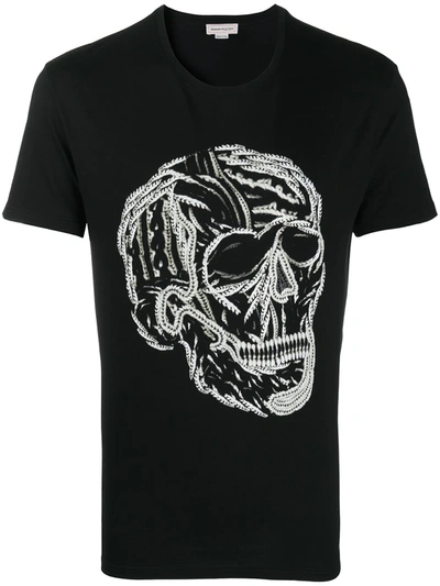 Shop Alexander Mcqueen Skull-print T-shirt In Black