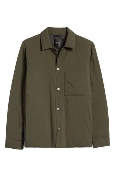 Shop Theory Walker Snap-front Shirt Jacket In Grove