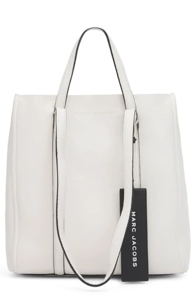 Shop The Marc Jacobs The Tag 27 Leather Tote In Porcelain