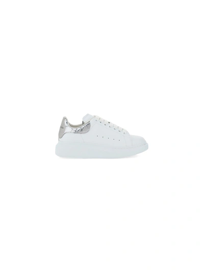 Shop Alexander Mcqueen Sneakers In White/silver