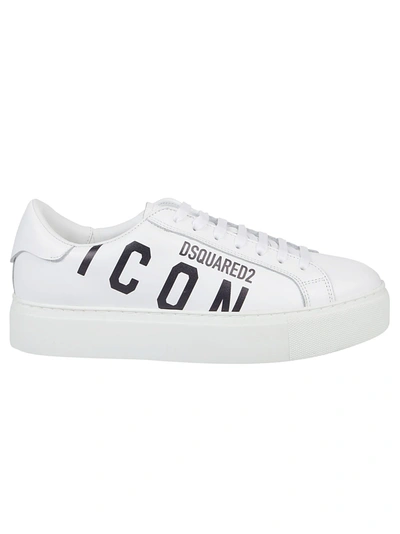 Shop Dsquared2 Sneakers Low-top In Bianco/nero