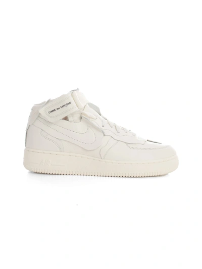 Shop Comme Des Garçons Nike Cut Off Air Force 1 Sneakers Us Size In Off White