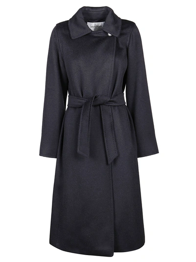 Shop Max Mara Cappotto 3manuel In Blu Marine