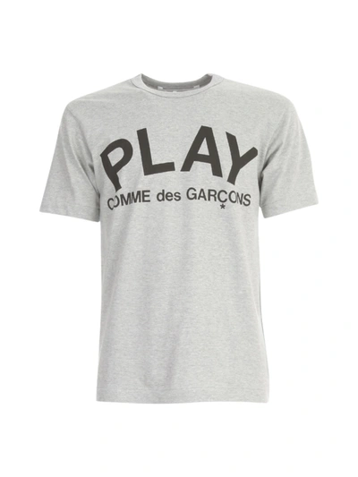 Shop Comme Des Garçons Play Play T-shirt Play Logo In Grey