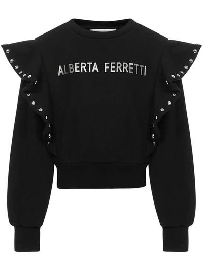 Shop Alberta Ferretti Junior Sweatshirt In Black