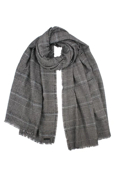 Shop Allsaints Check Woven Scarf In Burnt Sienna