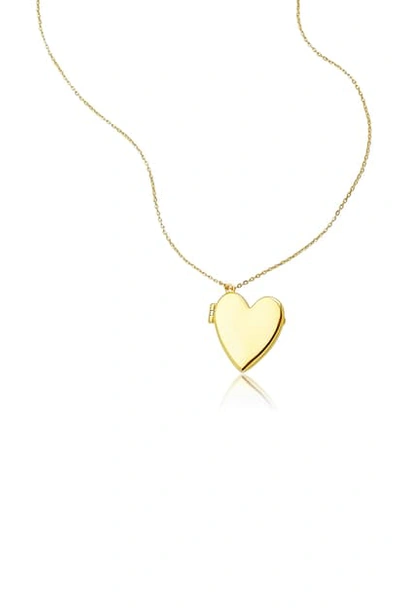 Shop Adornia Heart Locket Necklace In Yellow
