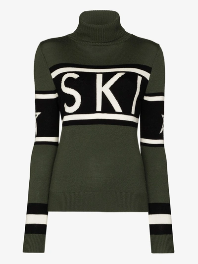 Shop Perfect Moment Schild Merino Wool Turtleneck Sweater In Black