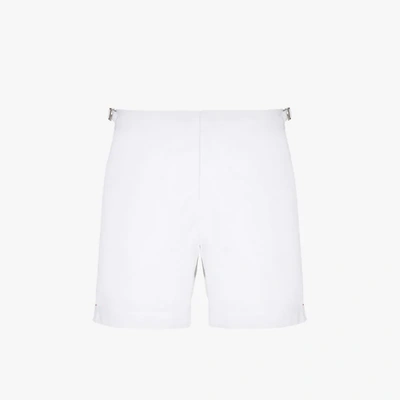 Shop Orlebar Brown Bulldog Swim Shorts In White