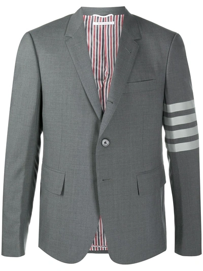 Shop Thom Browne 4-bar Wool Blazer In 035 Med Grey