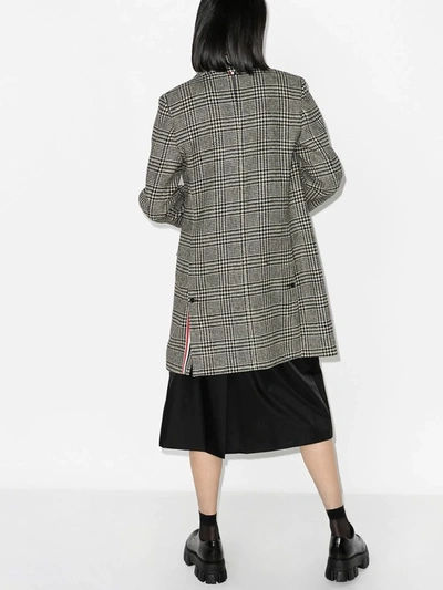 THOM BROWNE CHECKED HOUNDSTOOTH COAT 