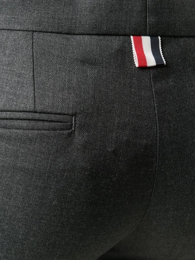 Thom Browne Tailored Cropped Trousers In 025 Dark Grey