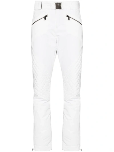 Shop Bogner Belted Cropped Ski Trousers In White
