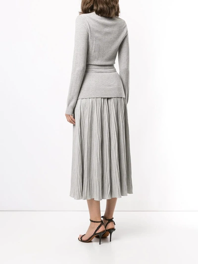 Shop Altuzarra Manuel Layered Midi Dress In Grey