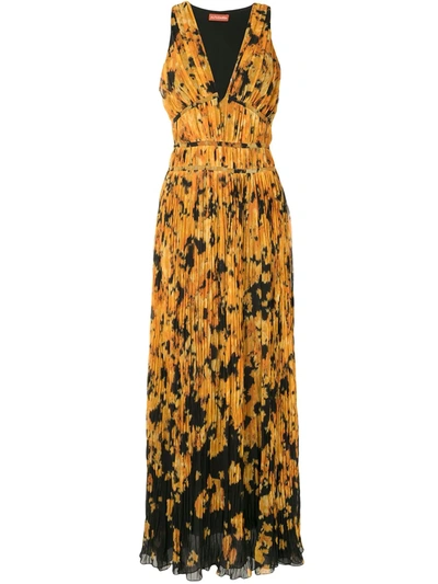 Shop Altuzarra Layla Abstract-print Dress In Yellow