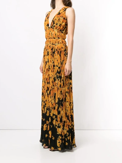 Shop Altuzarra Layla Abstract-print Dress In Yellow