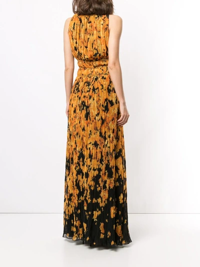 Shop Altuzarra Layla Abstract-print Dress In Yellow
