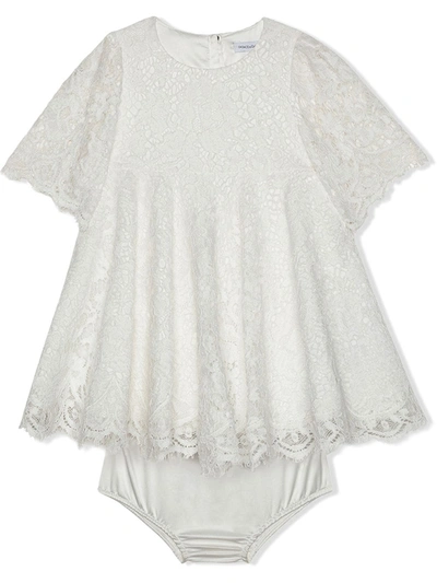 Shop Dolce & Gabbana Cordonetto Lace Bonnet In White