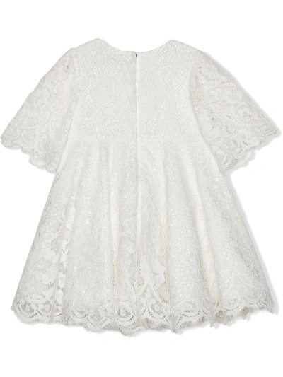 Shop Dolce & Gabbana Cordonetto Lace Bonnet In White