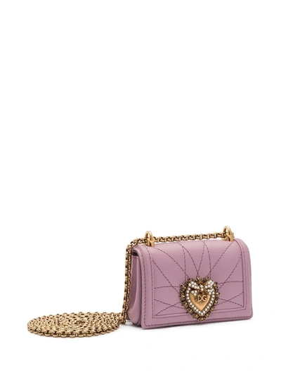 Shop Dolce & Gabbana Small Devotion Crossbody Bag In Pink