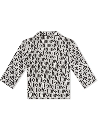 Dolce & Gabbana Dg-print Pajama Set With Matching Face Mask In Black