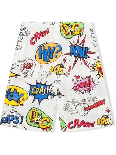 Dolce & Gabbana Wow-print Pyjama Set With Matching Face Mask In White
