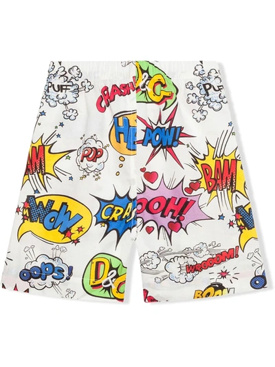 Dolce & Gabbana Wow-print Pyjama Set With Matching Face Mask In White