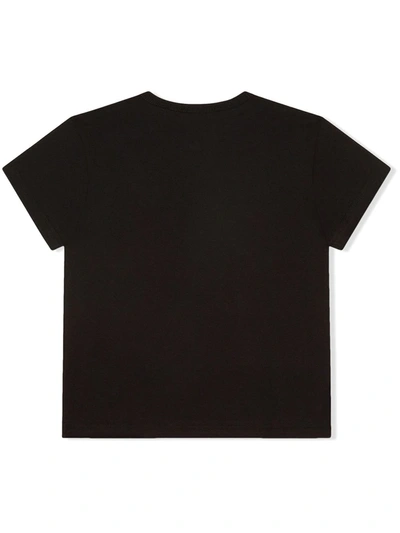 Shop Dolce & Gabbana Logo-tag Cotton T-shirt In Black