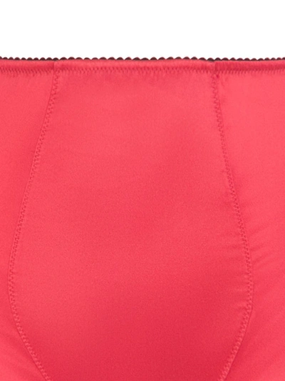 Shop Dolce & Gabbana High-waist Bikini Bottoms In Red