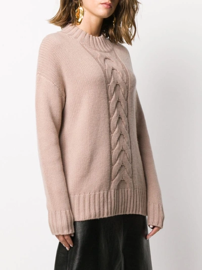 Shop N•peal Cable-knit Jumper In Pink