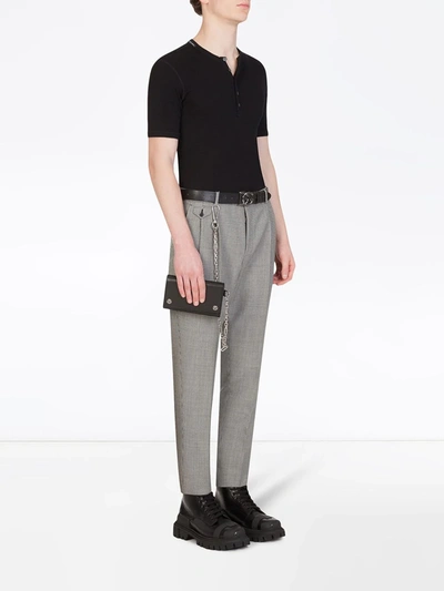Dolce & Gabbana Button Placket T-shirt In Black