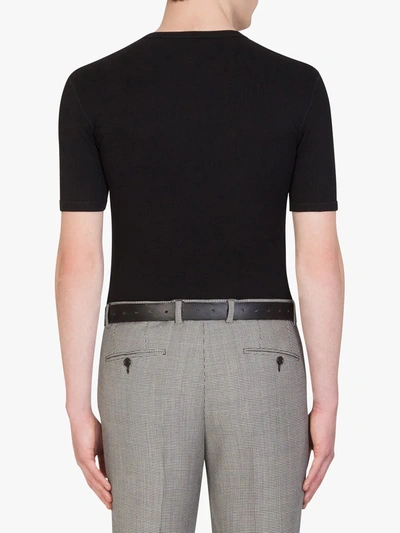 Dolce & Gabbana Button Placket T-shirt In Black