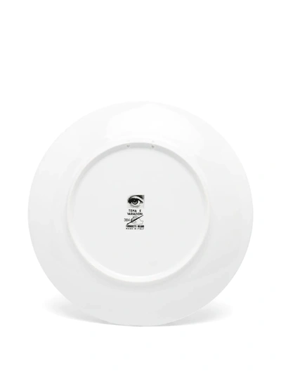 Fornasetti Tema E Variazioni No.383 Wall Plate In Black