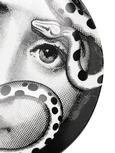 Fornasetti Tema E Variazioni No.383 Wall Plate In Black