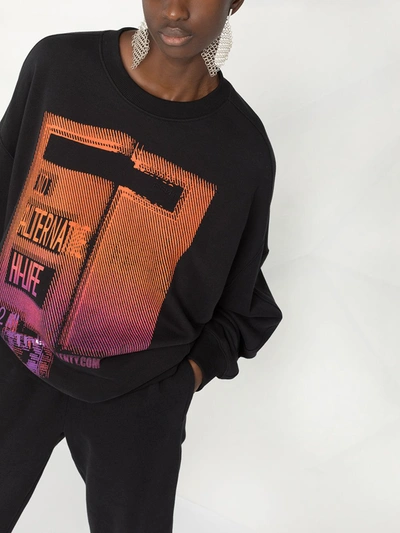 Shop Fenty Oversized Printed Sweatshirt "no Alternative Hi-life" In Black