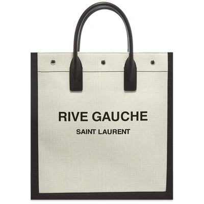 Shop Saint Laurent Rive Gauche Tote In Neutrals
