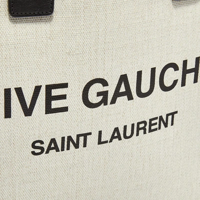 Shop Saint Laurent Rive Gauche Tote In Neutrals