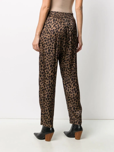 Shop 8pm Leopard-print Trousers In Brown