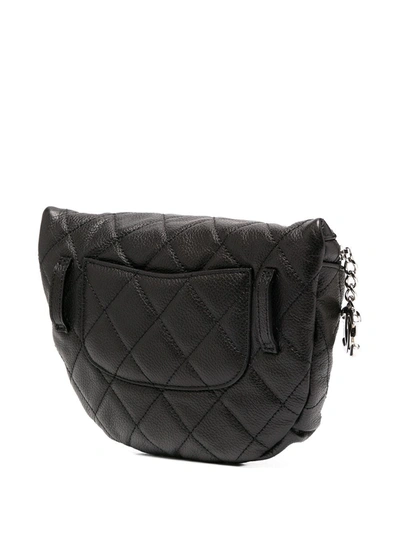 Pre-owned Chanel 2020 Diamond Quilted Belt Bag In Black