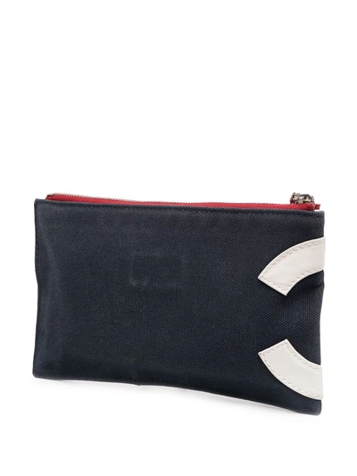 Pre-owned Chanel 2002-2003 Usa Flag Cc Clutch In Blue