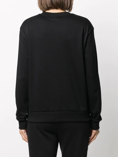 Shop Hugo Boss Logo Print Jumper In Black