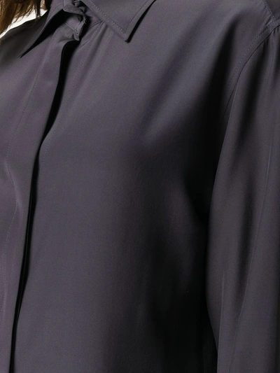 Shop Nensi Dojaka Asymmetric Silk Shirt In Grey